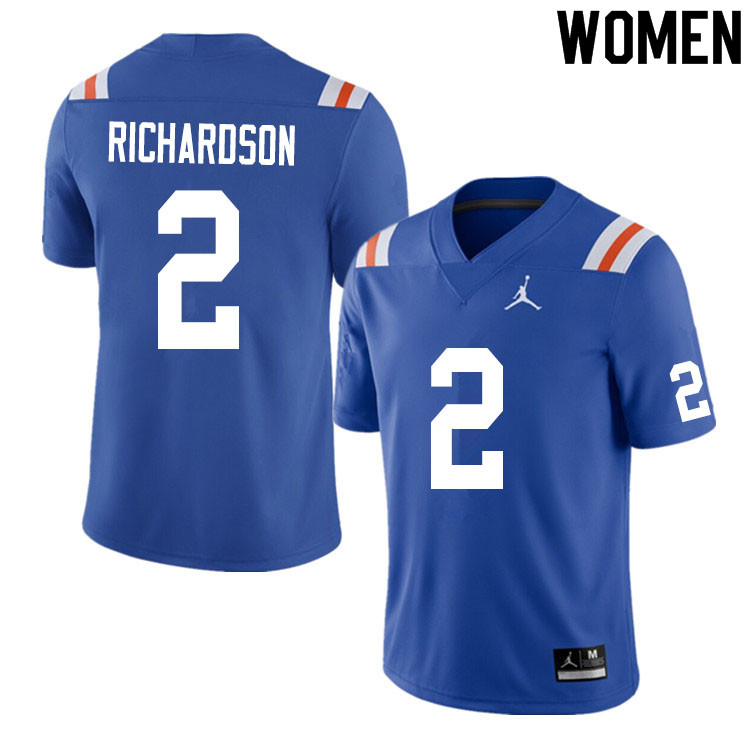 Women #2 Anthony Richardson Florida Gators College Football Jerseys Sale-Throwback